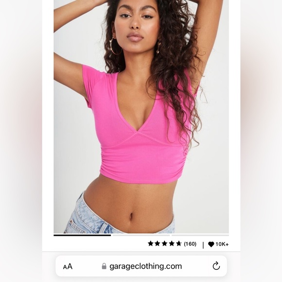 Brand new pink crop top - Picture 4 of 5